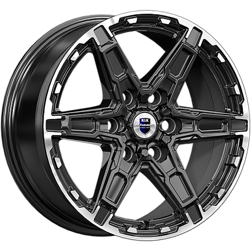 K&K 8x18/6x114,3 ET42 D66,1 Дистрикт (КС1159) черный бриллиант