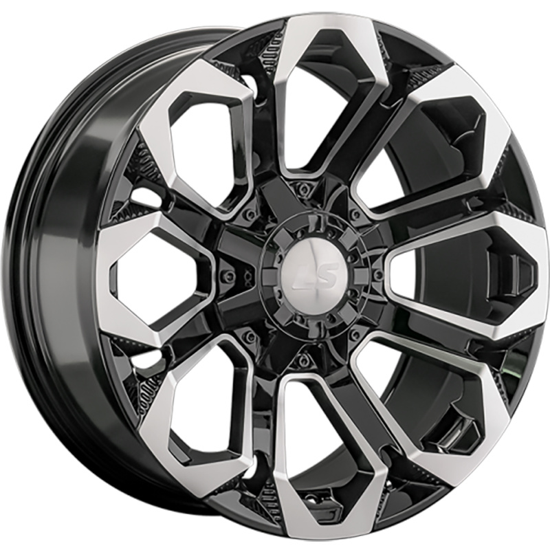 LS 9x20/6x139,7 ET20 D106,1 1366 BKF (конус, Колпак+лого)