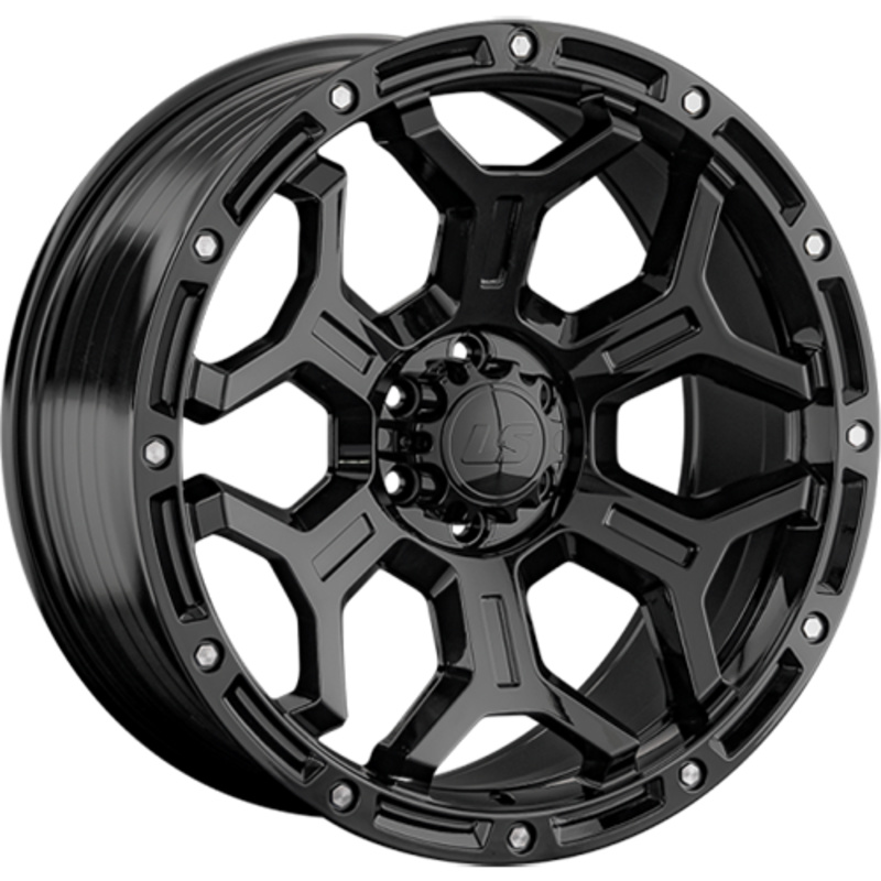 LS FlowForming 9x20/6x139,7 ET20 D106,1 RC68 BK (конус, Колпак+лого)