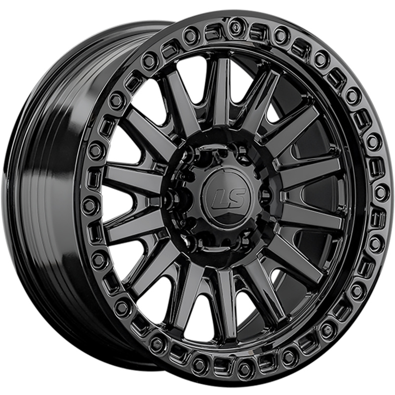LS FlowForming 9x18/5x150 ET25 D110,1 RC90 BK (конус, Колпак+лого)