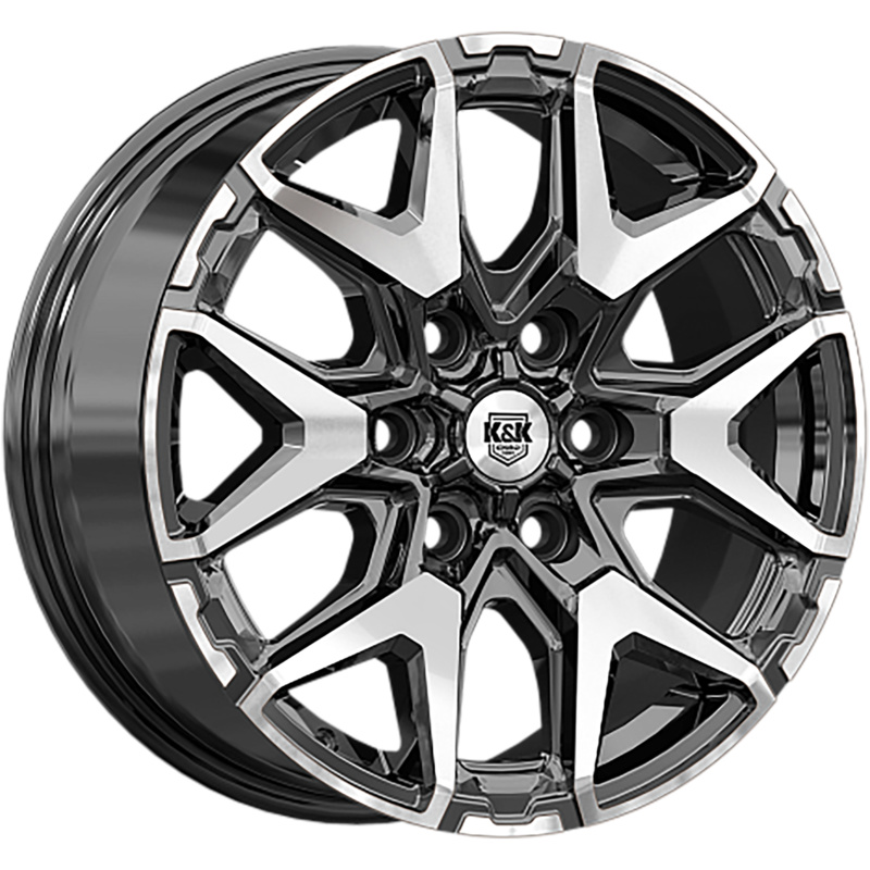 K&K 7,5x18/6x139,7 ET60 D95,1 Гангут (КС1176) Алмаз черный