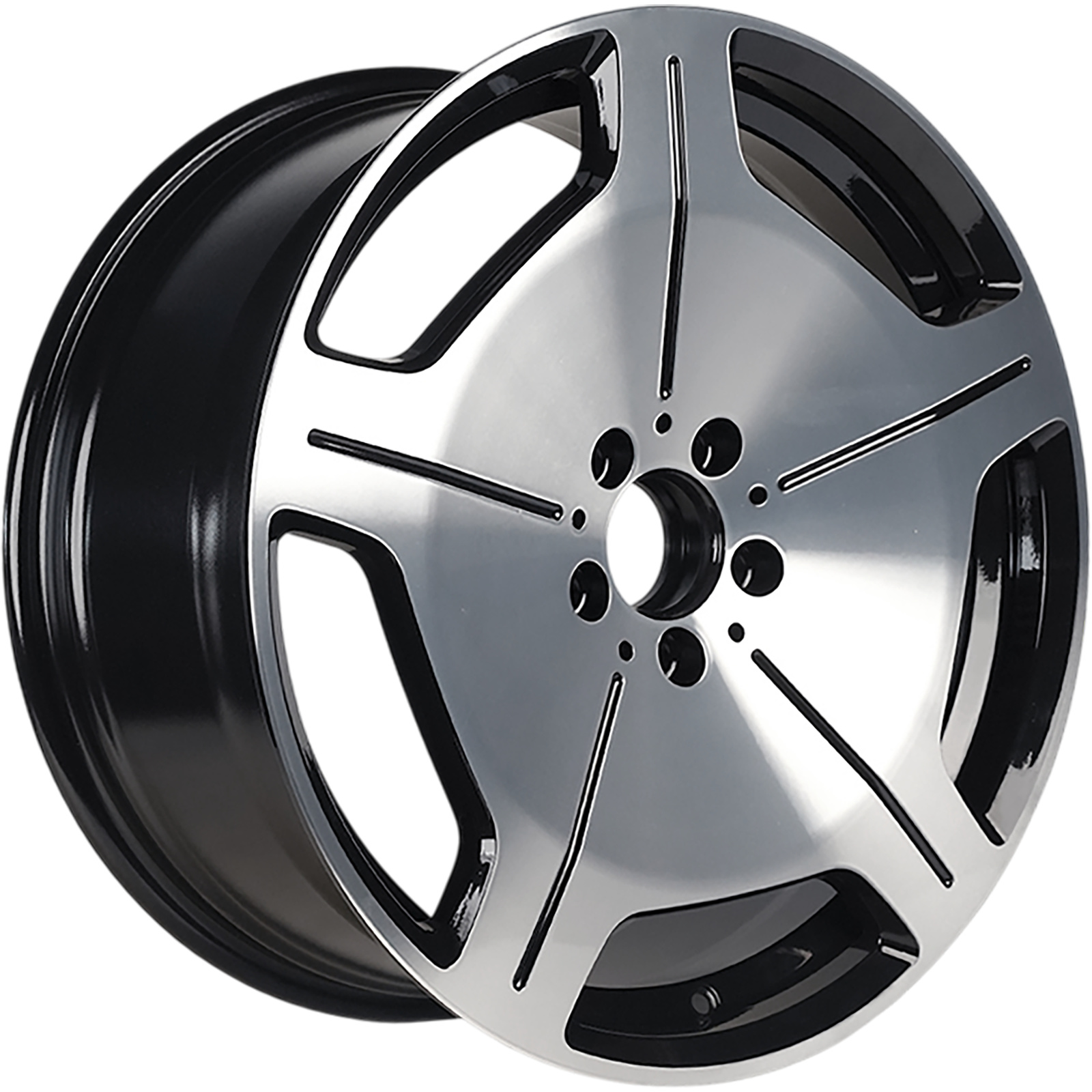 INCH 9,5x19/5x112 ET43 D66,56 ULF-R20 Black machine face+milling spokes before painting (ZJH) FlowForming