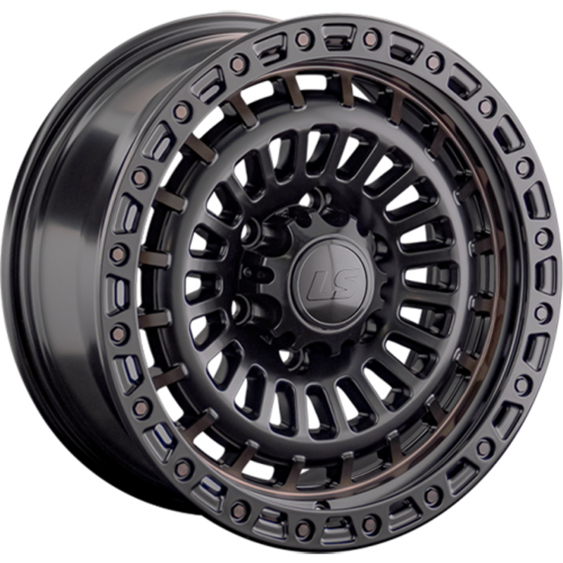 LS 9x18/6x139,7 ET20 D106,1 1348 BKS+BR (конус, Колпак+лого)