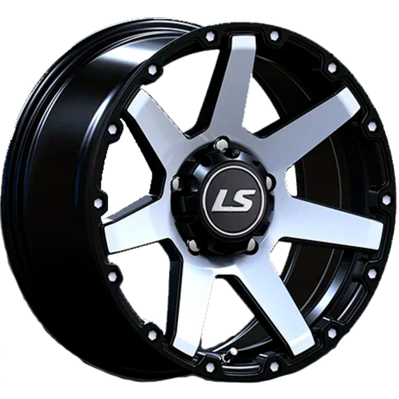 LS 7x15/6x139,7 ET10 D106,1 873 BKF (конус, Колпак+лого)