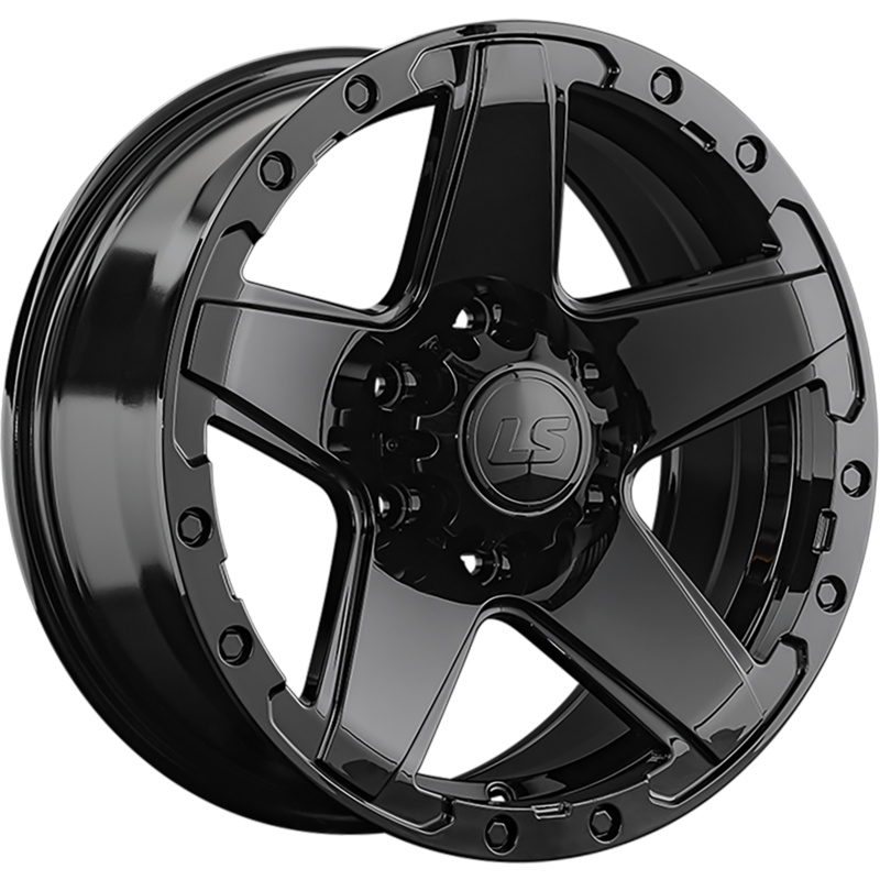 LS 8x17/6x139,7 ET30 D100,1 1284 BK (конус, Колпак+лого)