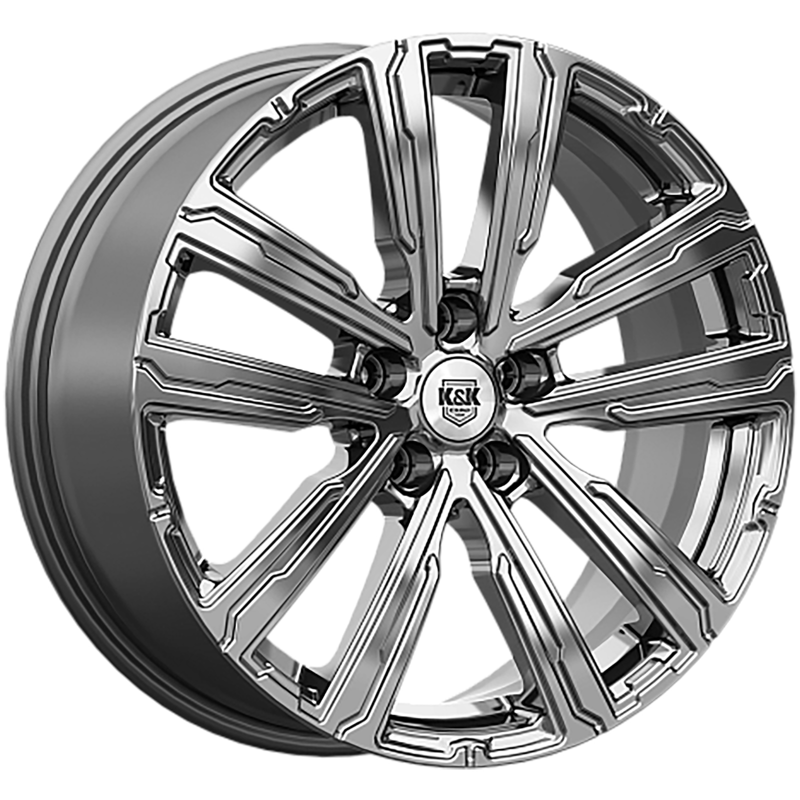 K&K 7,5x18/5x108 ET43 D65,1 Аламер (КС1216) Дарк платинум