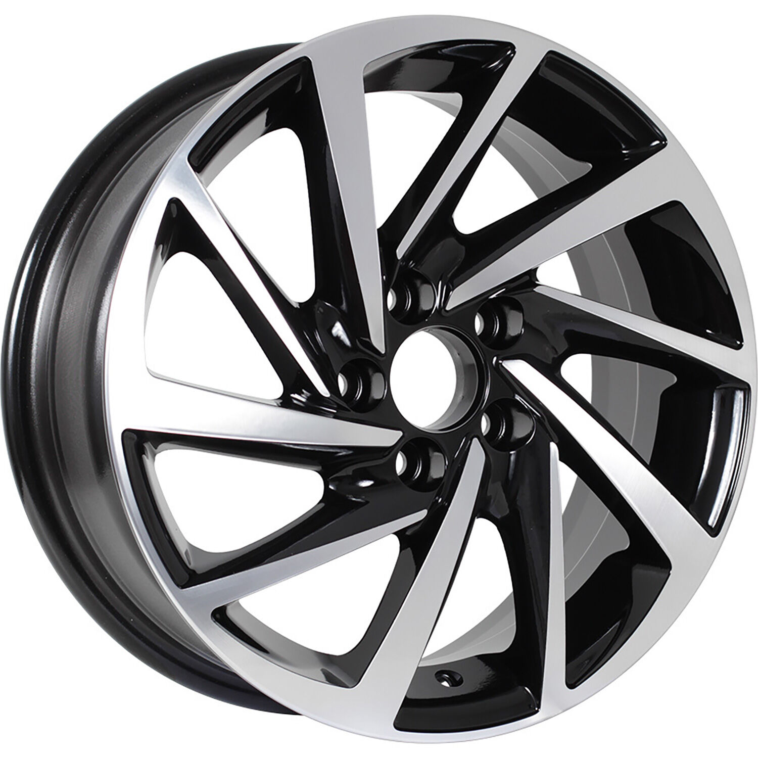 KDW KD1530 R15x6 4x100 ET46 CB60.1 Black_Front_Polished (Дефект ЛКП)***