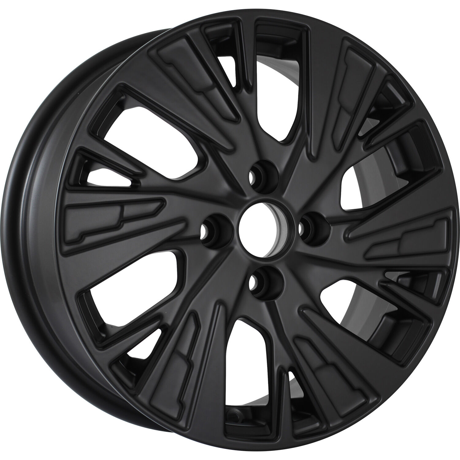 KDW KD1580 R15x6 4x100 ET39 CB67.1 Matt_Black_Painted