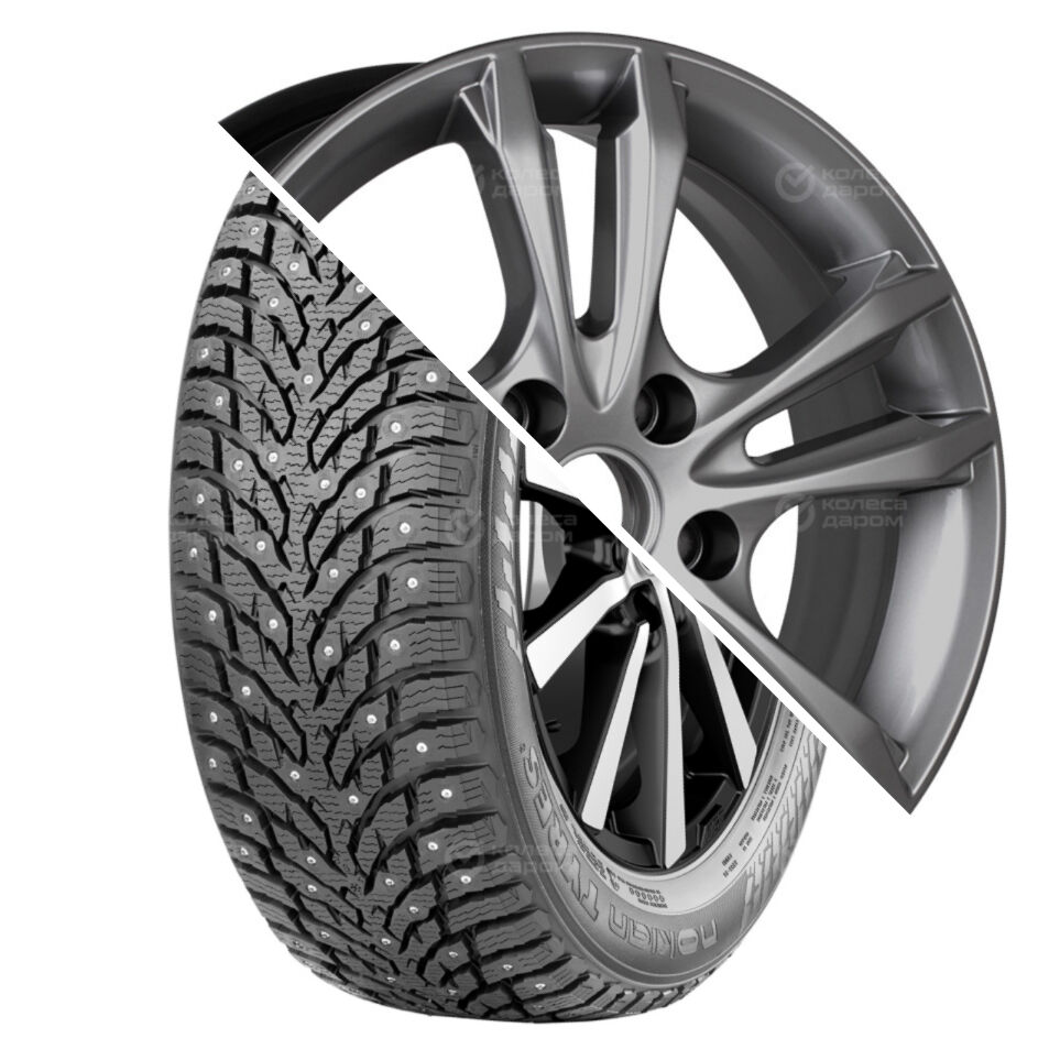 КиК Hakkapeliitta 9 R16 195/60 93T шип XL   () + Samara-оригинал R16x6 4x100 ET50 CB60.1 Dark_platinum  Hakkapeliitta 9 R16 195/60 93T шип XL    + Samara-оригинал R16x6 4x100 ET50 CB60.1 Dark_platinum