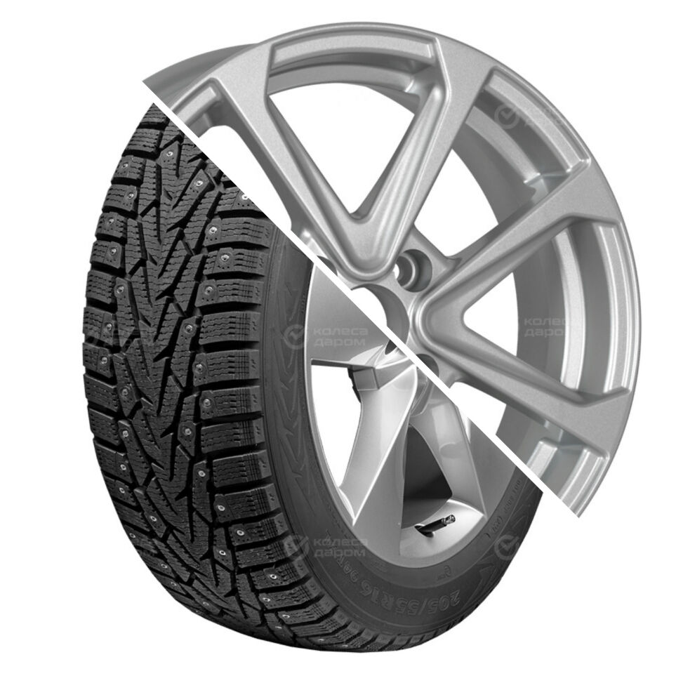 Ikon (Nokian Tyres) NORDMAN 7 R16 195/55 91T шип XL   () + 667 R16x6 4x100 ET40 CB60.1 S  (Nokian Tyres) NORDMAN 7 R16 195/55 91T шип XL    + 667 R16x6 4x100 ET40 CB60.1 S