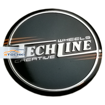 TL Стикер (44,5мм) черный с логотипом TL