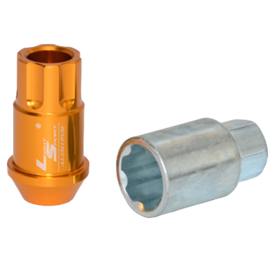 Гайка M12x1,5 (44) внешний спец алюминиевая gold 20+1 ключ (КИТАЙ) AL116