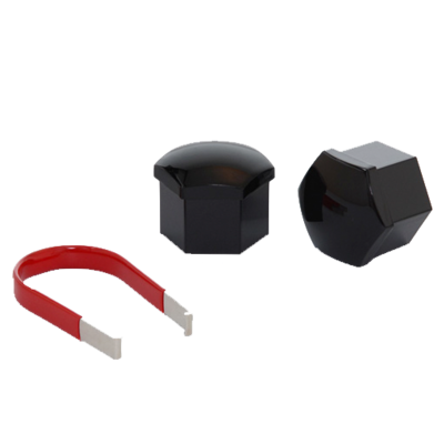 Комплект пластиковых колпачков hex17, blister 20+1, BLACK, JN-9566 LS