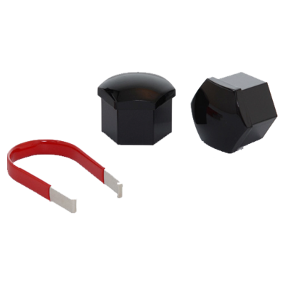 Комплект пластиковых колпачков hex21, blister 20+1, BLACK, JN-9966 LS