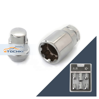 Гайка секрет. M12x1,25 (32) конус, закрытая, 4+1 ключ, CH (КИТАЙ) H-20605 LS