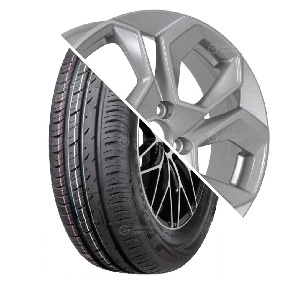 Viatti Strada Asimmetrico (V-130) R16 205/55 91V + KD1620 R16x6.5 5x112 ET45 CB57.1 Light_Silver_Painted R16 205/55 91V + R16x6.5 5x112 ET45 CB57.1 Light_Silver_Painted